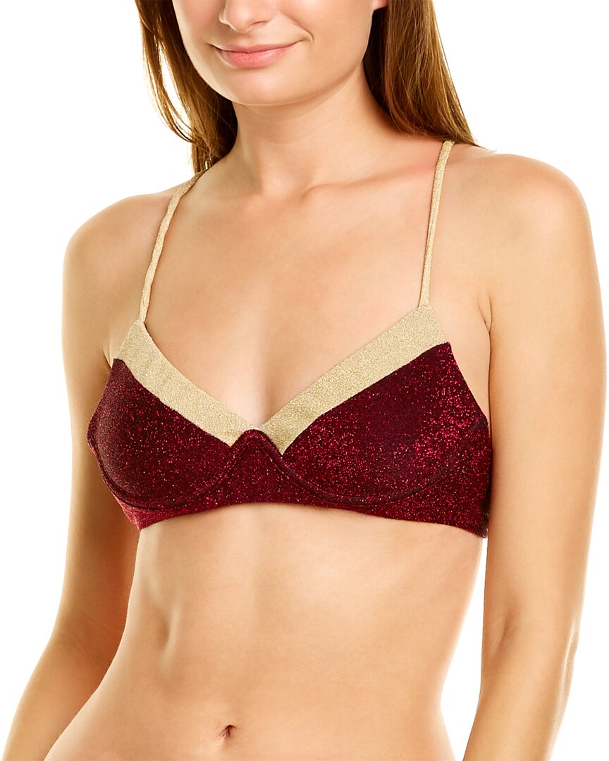 Shop Pq Swim Evie Underwire Top In Red