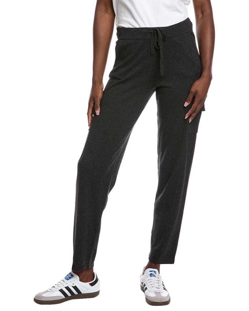 Minnie Rose Cashmere-blend Cargo Pant In Black