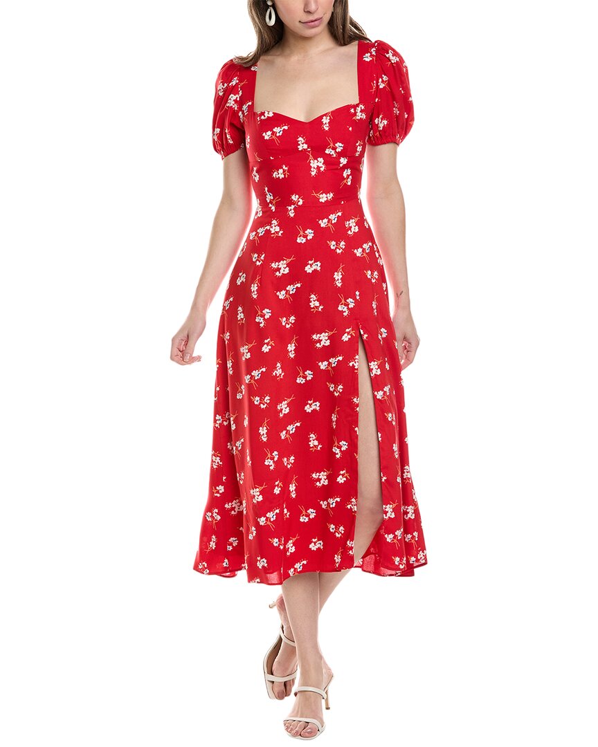 Shop Bardot Gillian Midi Dress In Red