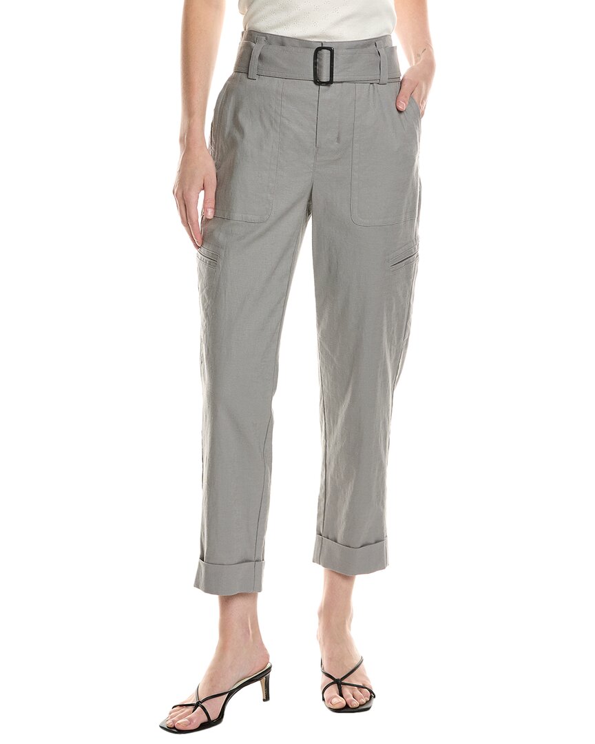 Vince Belted Linen-blend Pant