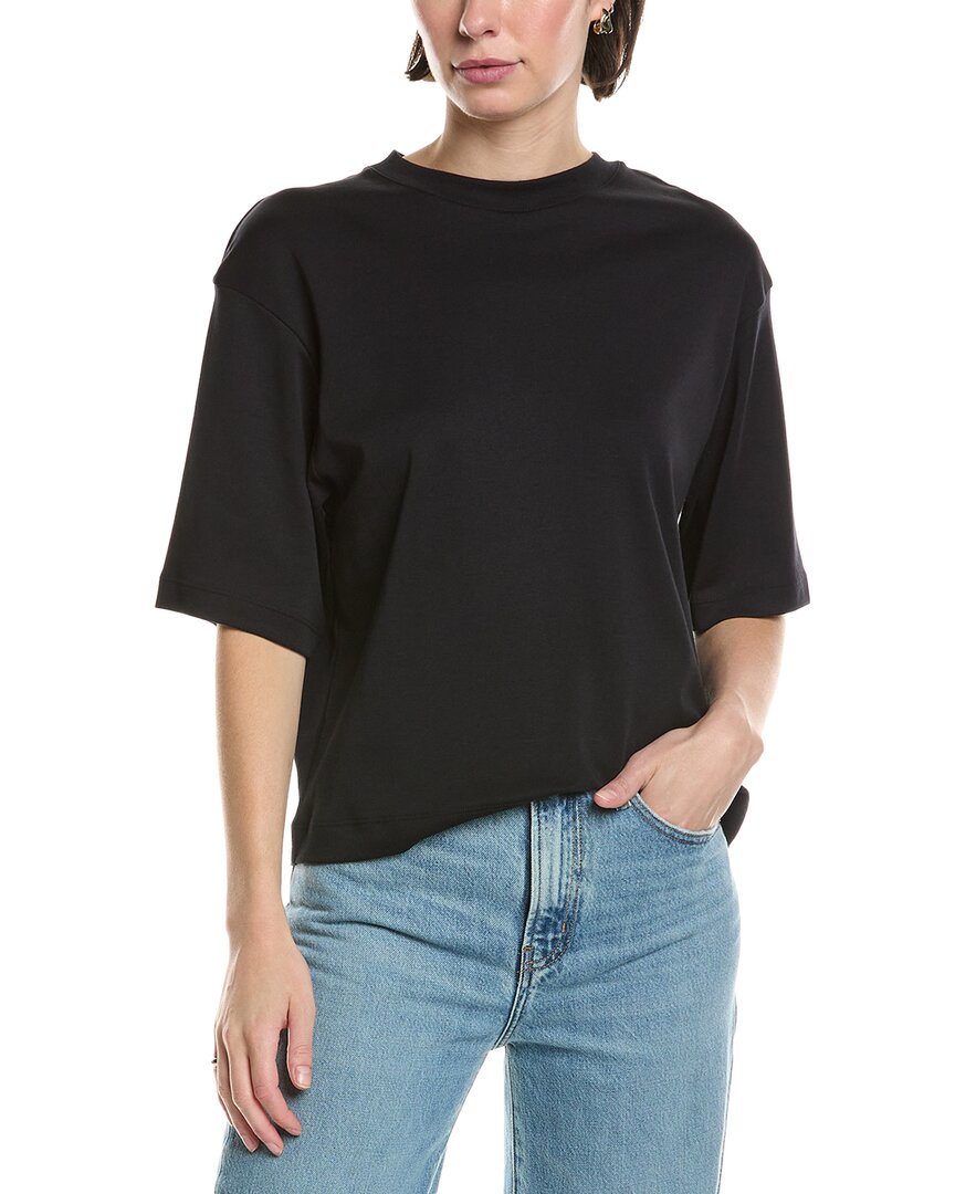 Vince Short-sleeve Cotton T-shirt In Black