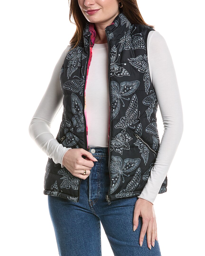 Johnny Was Braemar Reversible Puffer Vest In Black