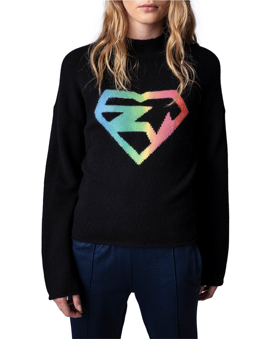 Zadig & Voltaire Brizza Super Zv Cashmere Sweater In Black