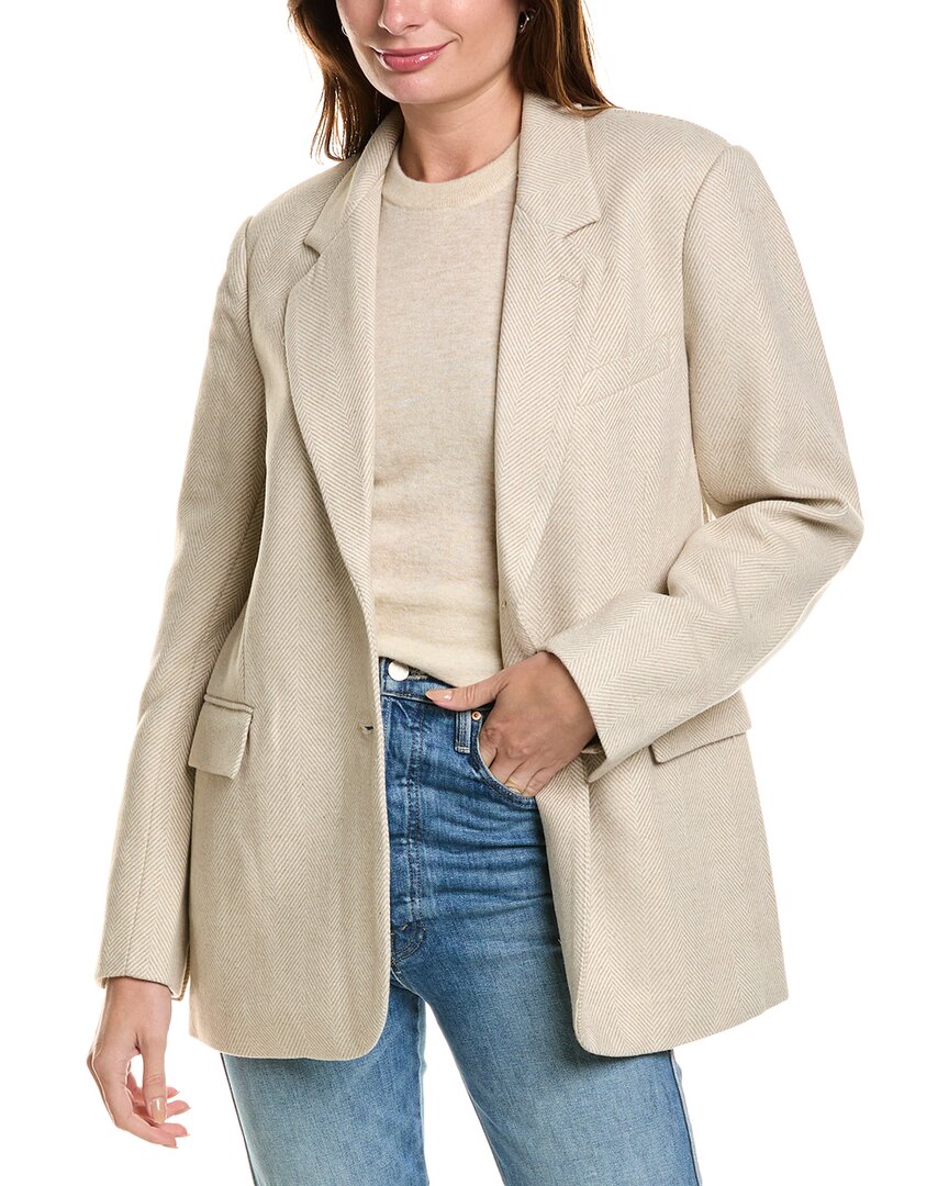 Astr The Label Rachel Wool-blend Blazer In Brown