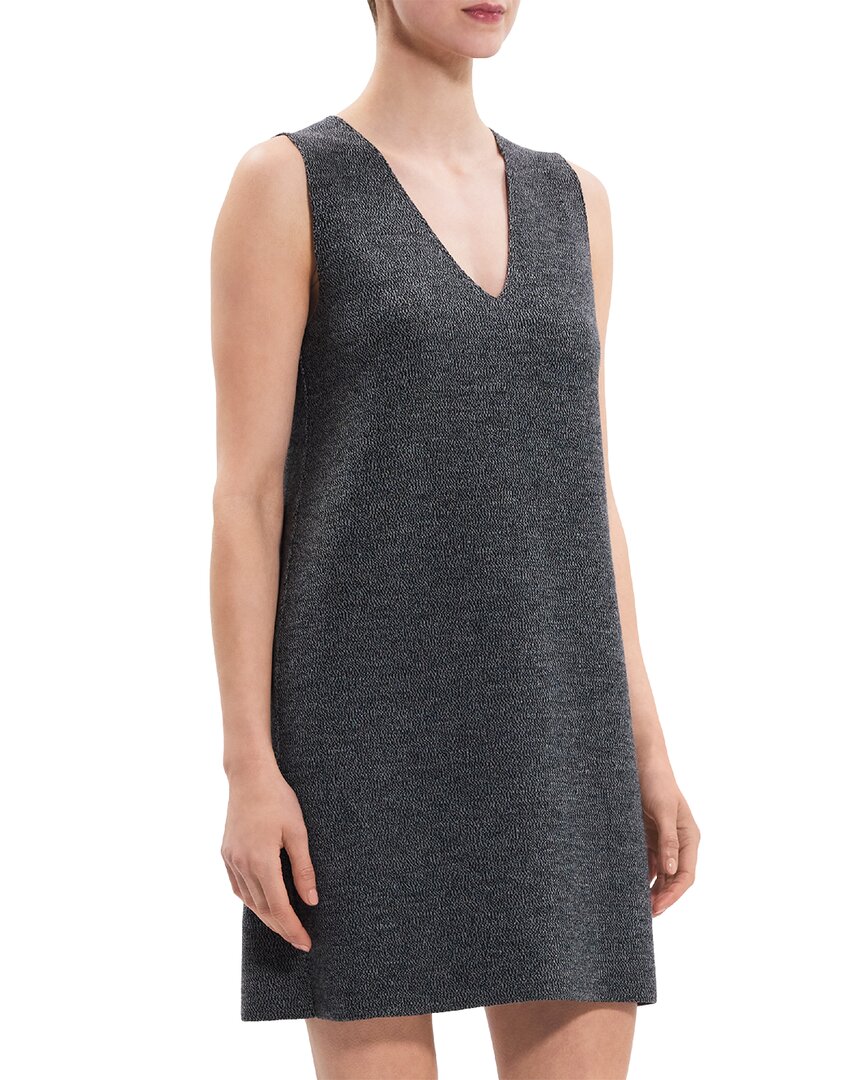 THEORY THEORY DOUBLE-FACED WOOL SHIFT DRESS