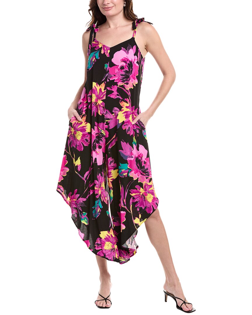 Shop Vince Camuto Bow Shoulder Jumpsuit In Black