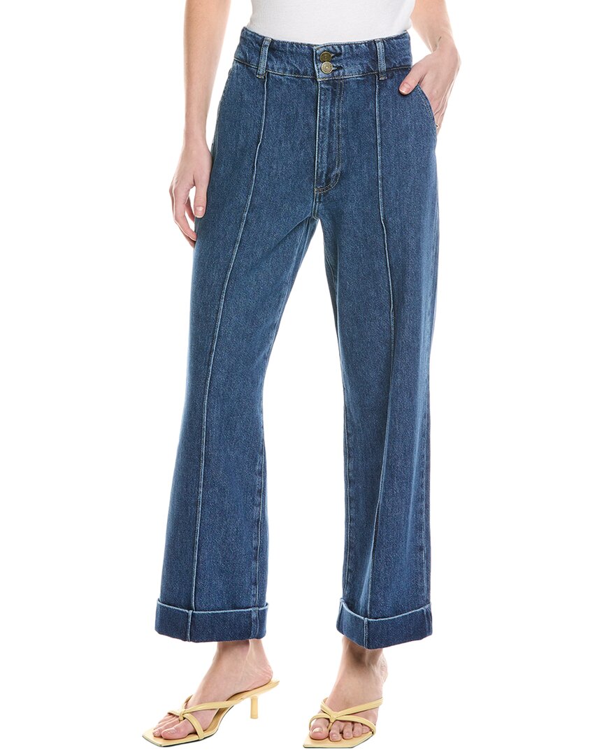 Frame Denim 70s Cuffed Lago Di Como Straight Jean In Blue