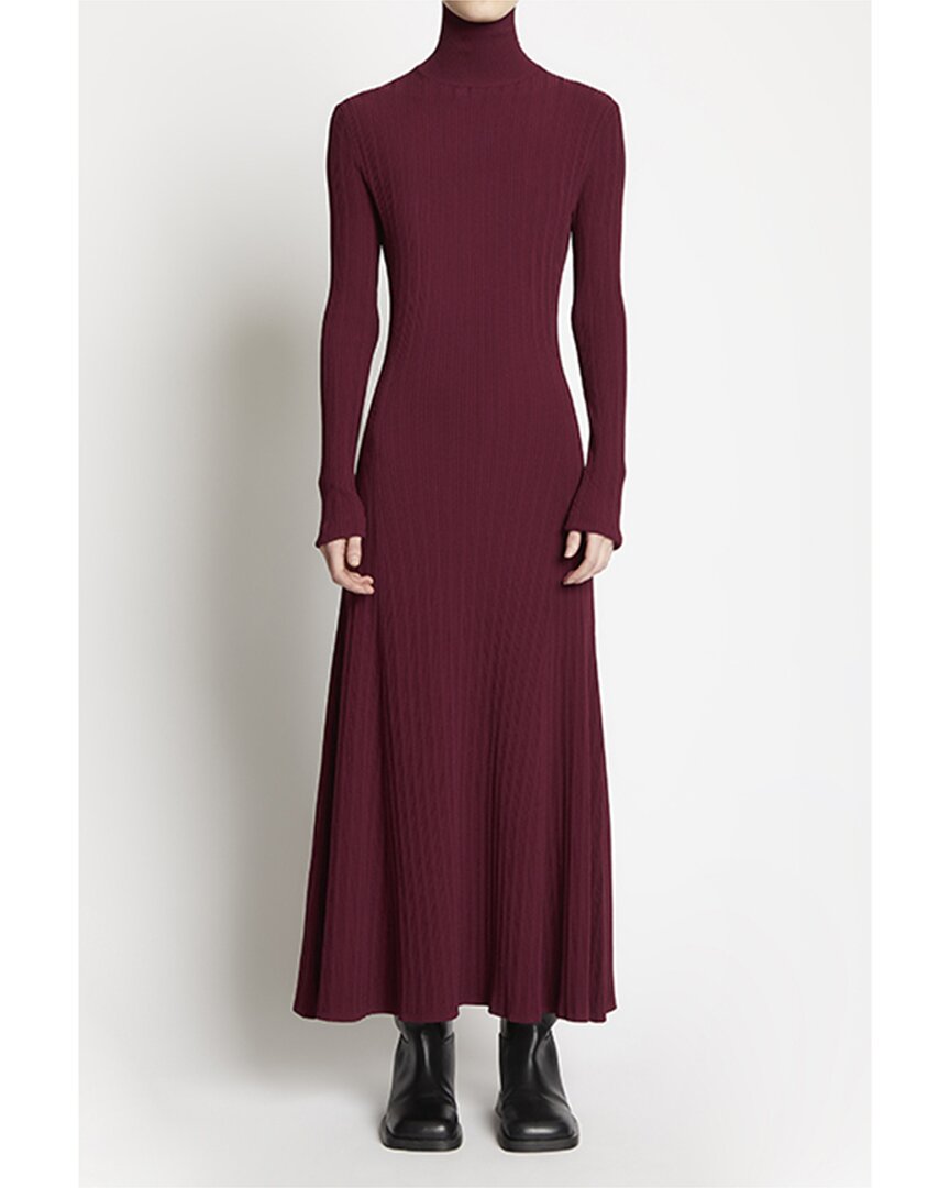 Shop Proenza Schouler White Label Open Back Turtleneck Knit Dress In Red