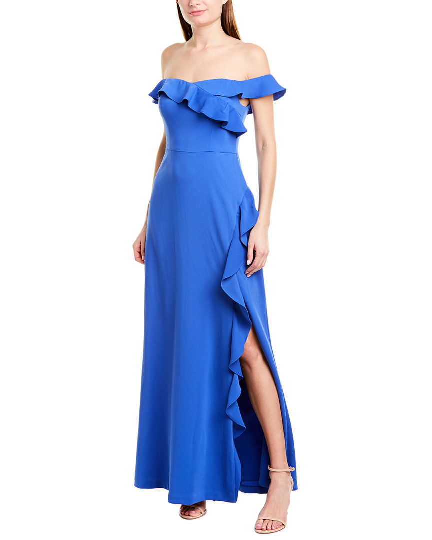 Image of BCBGMAXAZRIA Ruffle Maxi Dress