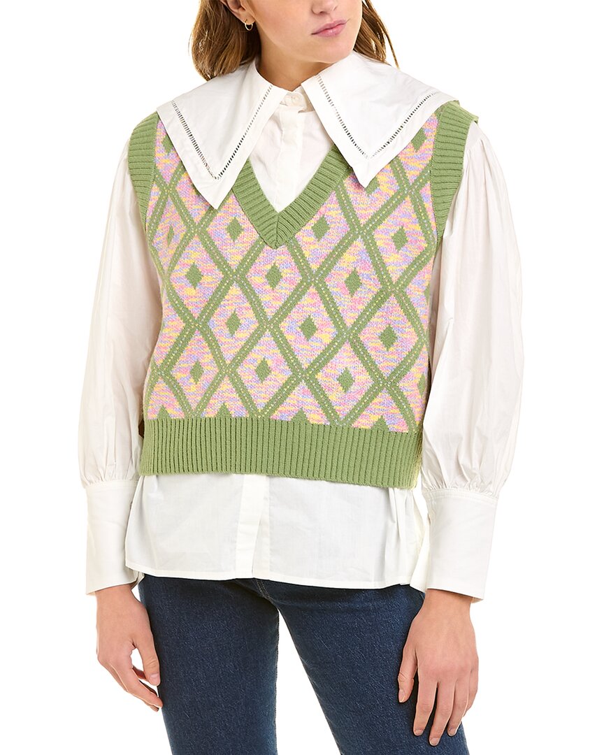 70/21 Rhombus Sweater Vest In Green | ModeSens