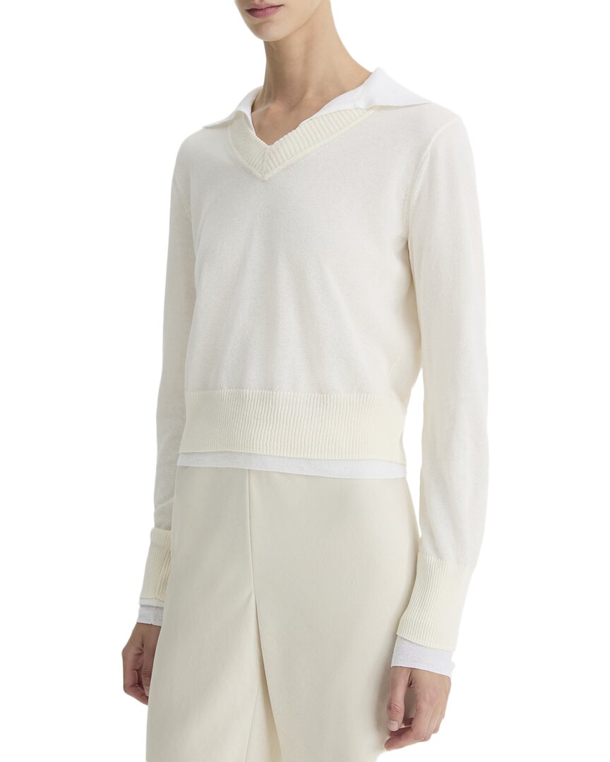 Vince Fine Gauge Collared Sweater