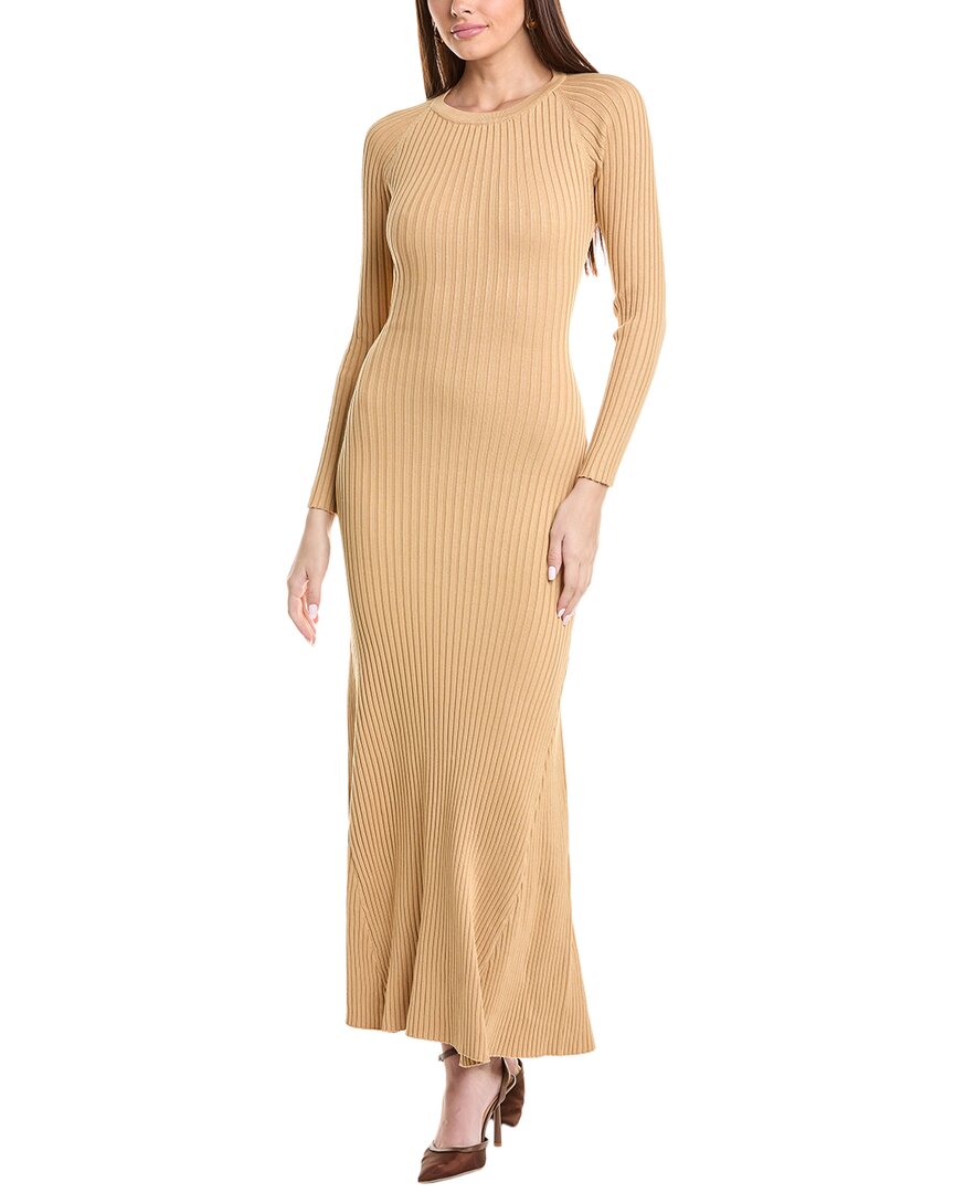 Bardot Amaro Knit Maxi Dress In Brown