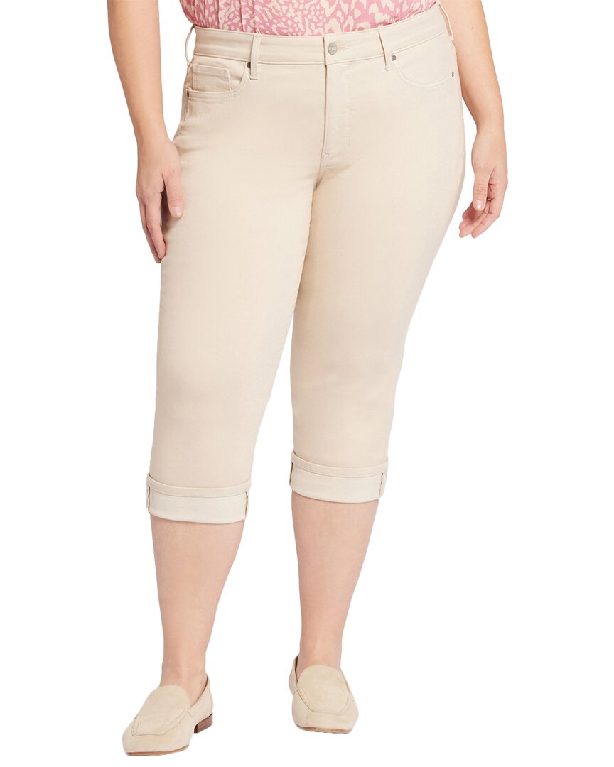 Nydj Marilyn High Rise Straight Cropped Jeans In Pearl Grey