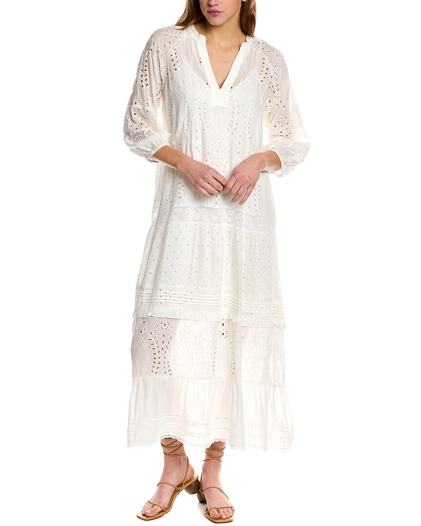 Johnny Was Jade Yvette Tiered Midi Dress In Nocolor | ModeSens
