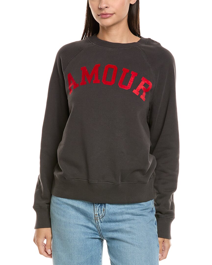 Zadig & Voltaire Amour Flock Sweatshirt In Gray