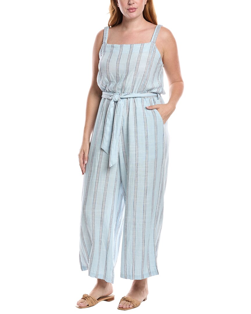 Splendid Twila Linen-blend Jumpsuit In Blue