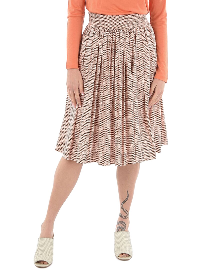Woolrich Patterned Flared Skirt In Brown