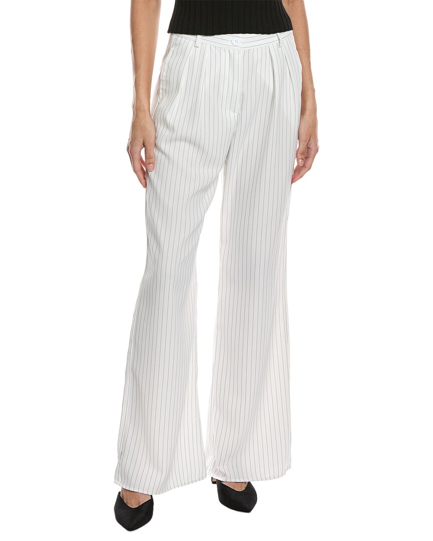 Aiden Pleated Trouser In White