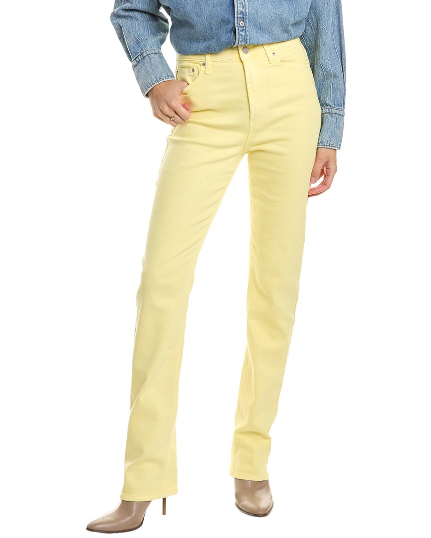 Afrm Heston Canary Yellow High-rise Straight Leg Jean In Yellow