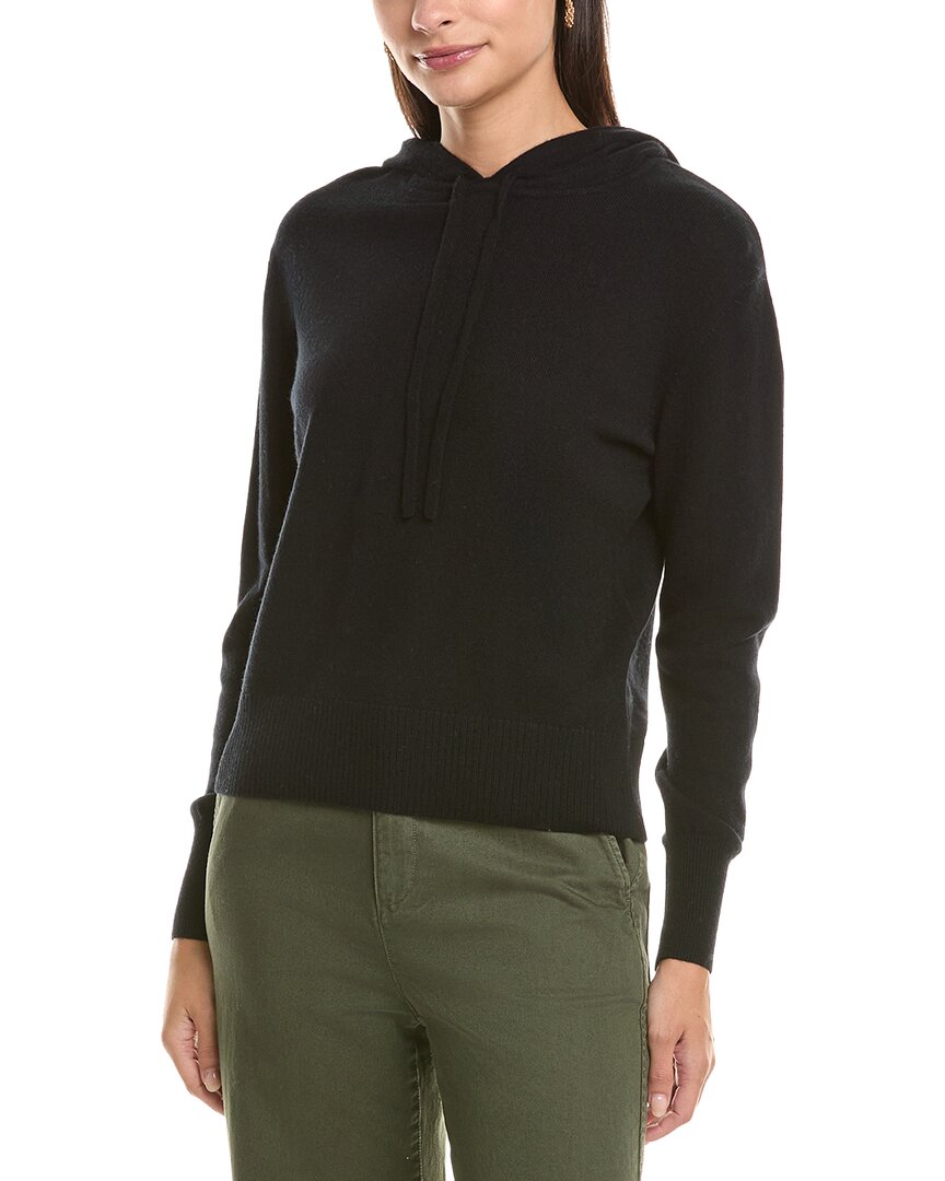 Incashmere Pullover Cashmere Hoodie In Black
