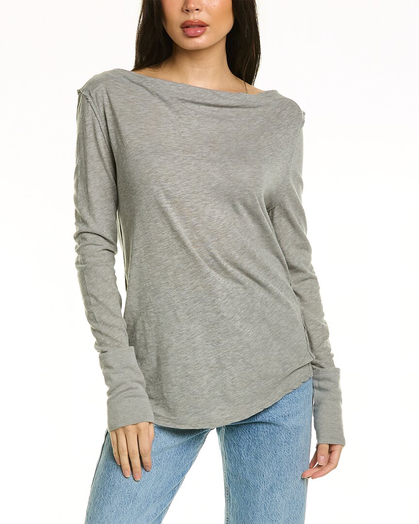 Free People Kimmi Cotton Blend Top In Grey