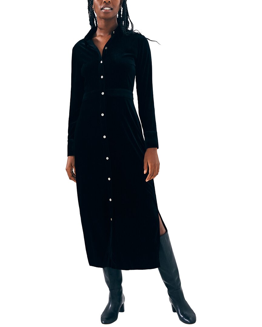 FAHERTY FAHERTY STRETCH SILK-BLEND VELVET MAXI DRESS