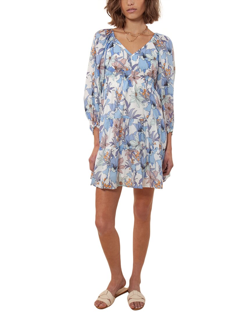 Hale Bob Tiered Dress In Blue
