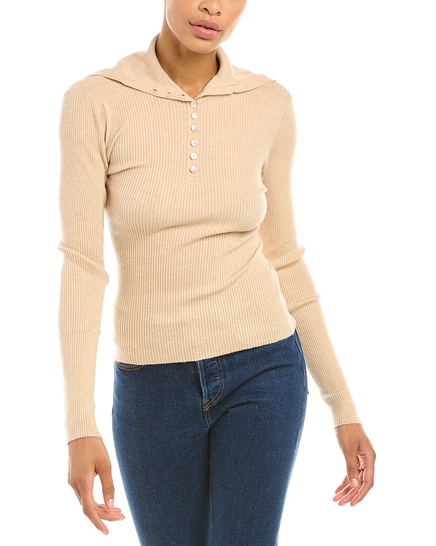 Shop Autumn Cashmere Cashmere-blend Sweater In Brown