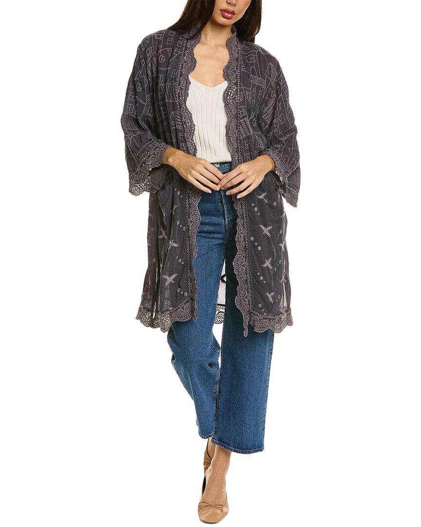 Johnny Was House Ecaterina Kimono In Graphite In Grey