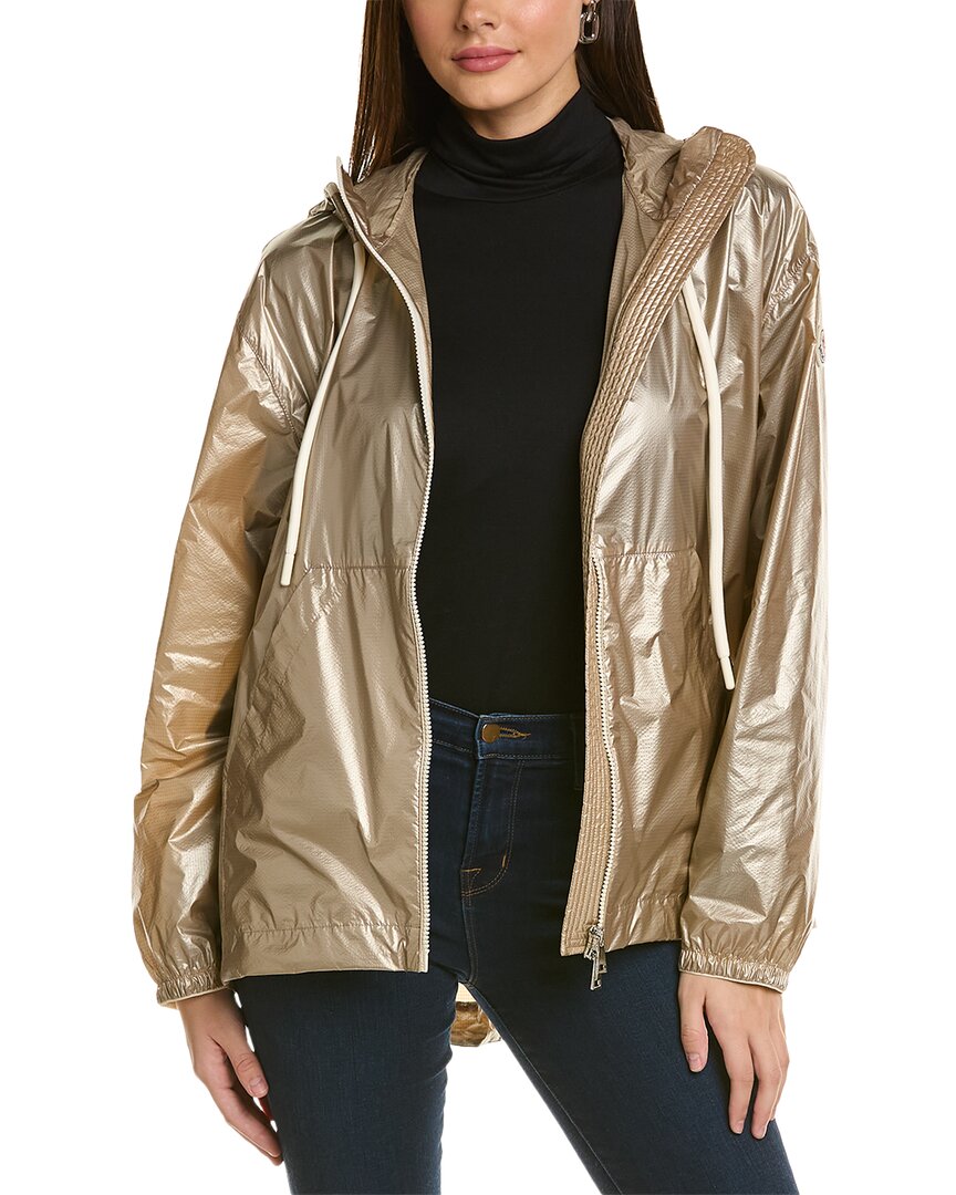 Moncler Tazenat Zip-up Hooded Jacket In Yellow
