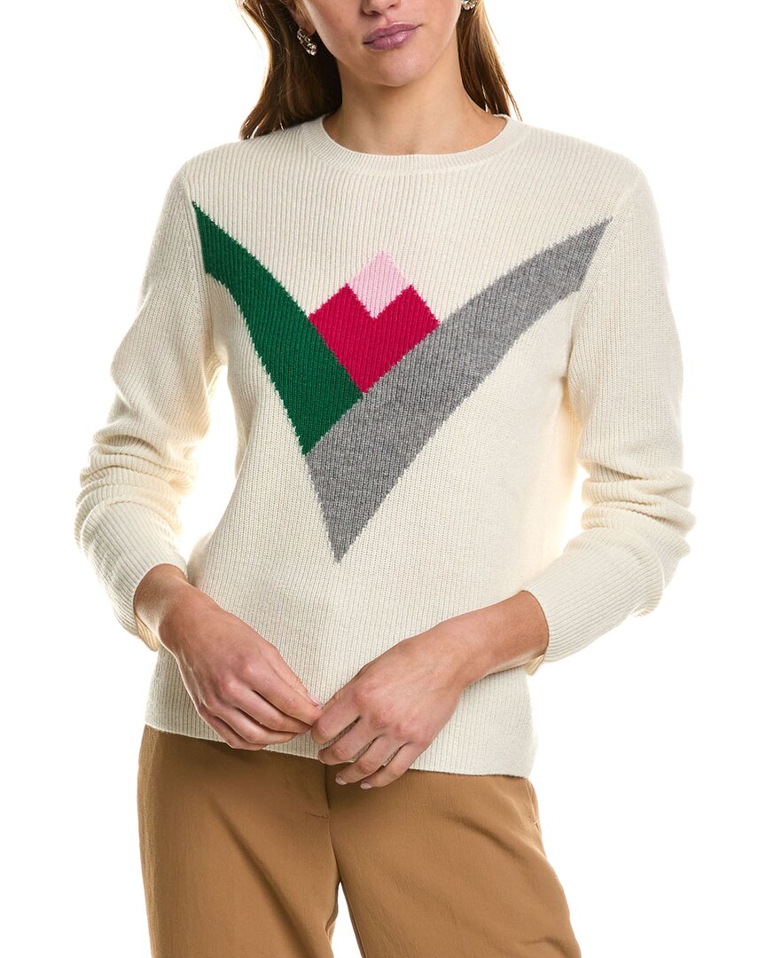 Kier + J Turtleneck Wool & Cashmere-blend Sweater In White