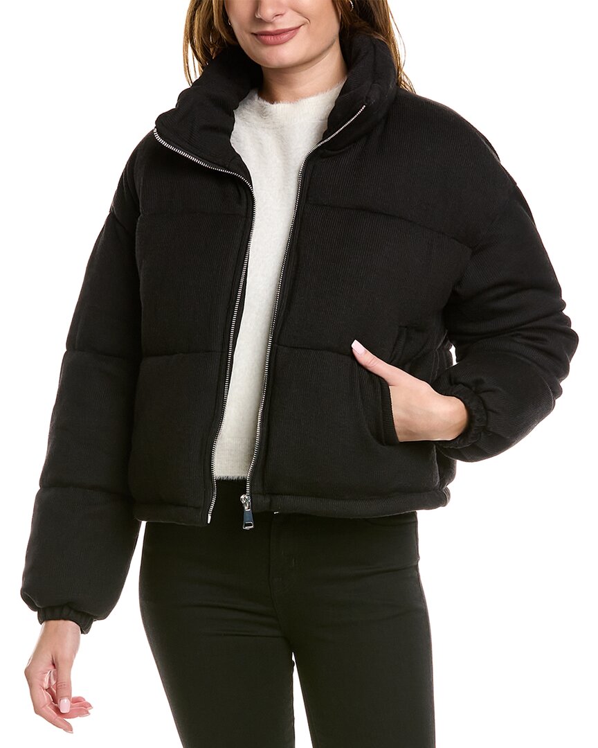 Bagatelle Knit Puffer Jacket In Black