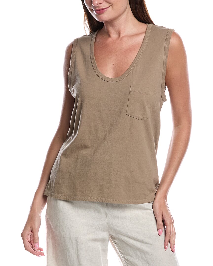 James Perse Pocket Tank In White