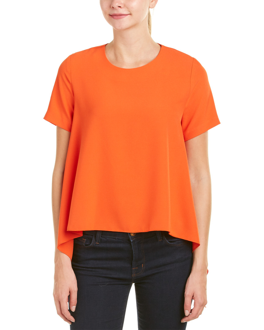 Image of NICHOLAS Crepe Side Drape Top