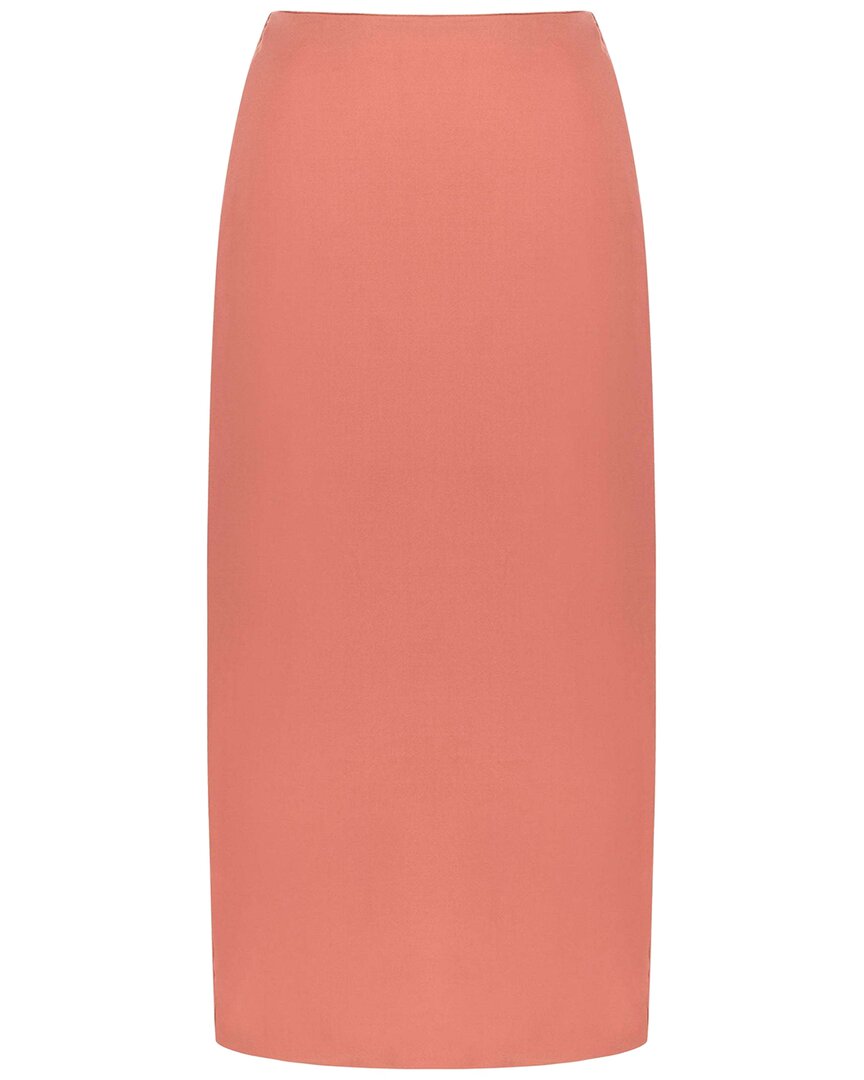 NOCTURNE NOCTURNE LINEN-BLEND MIDI SKIRT