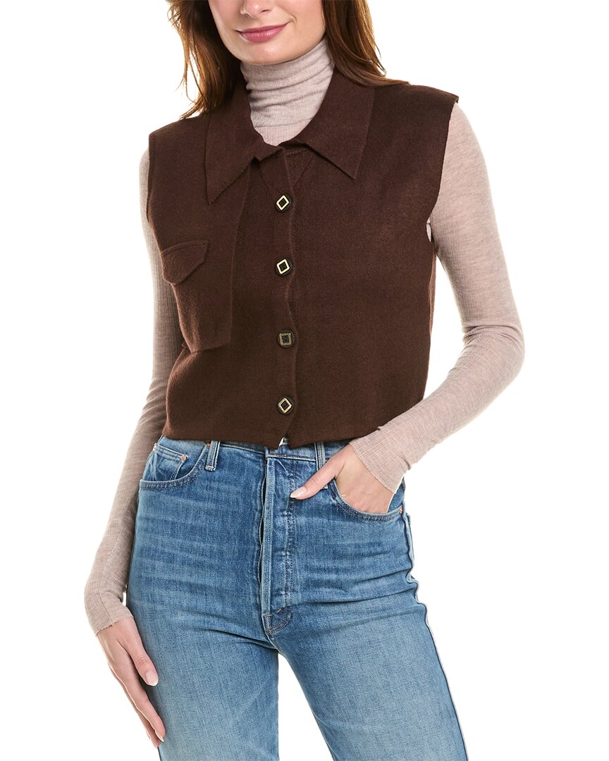 Colette Rose Cardigan In Brown