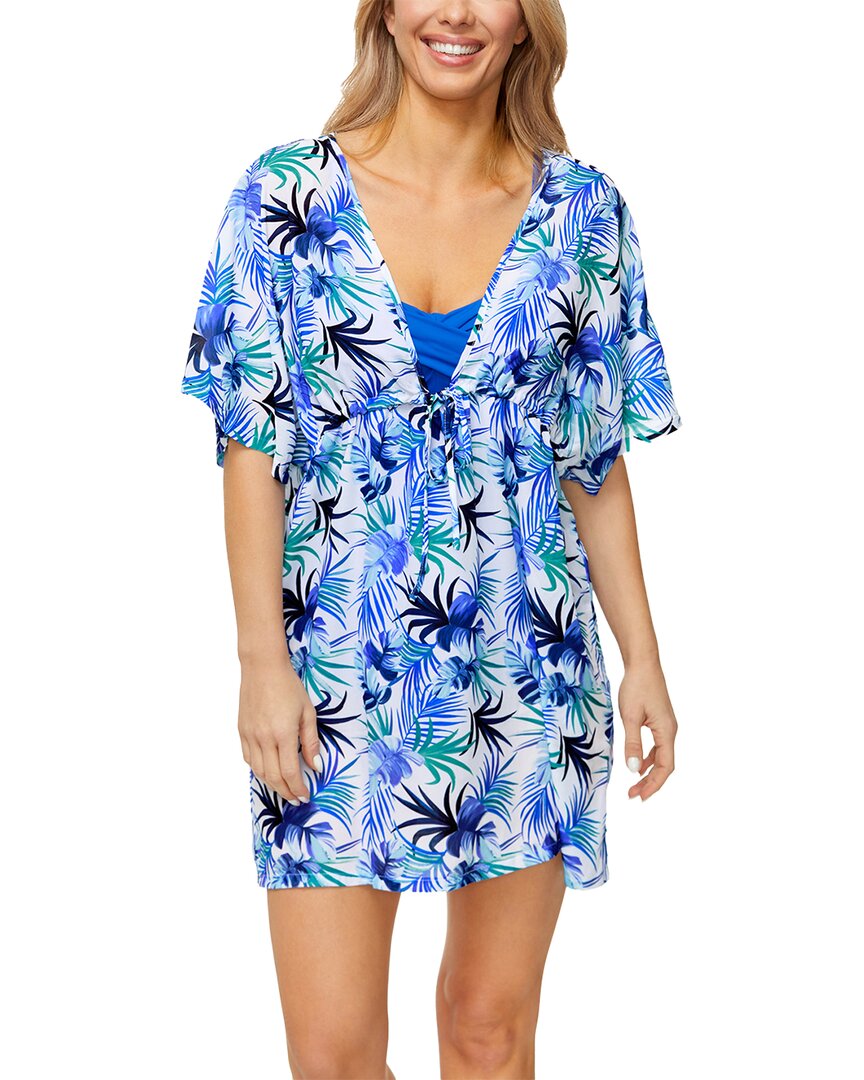 Leilani Breezy Caftan In Blue