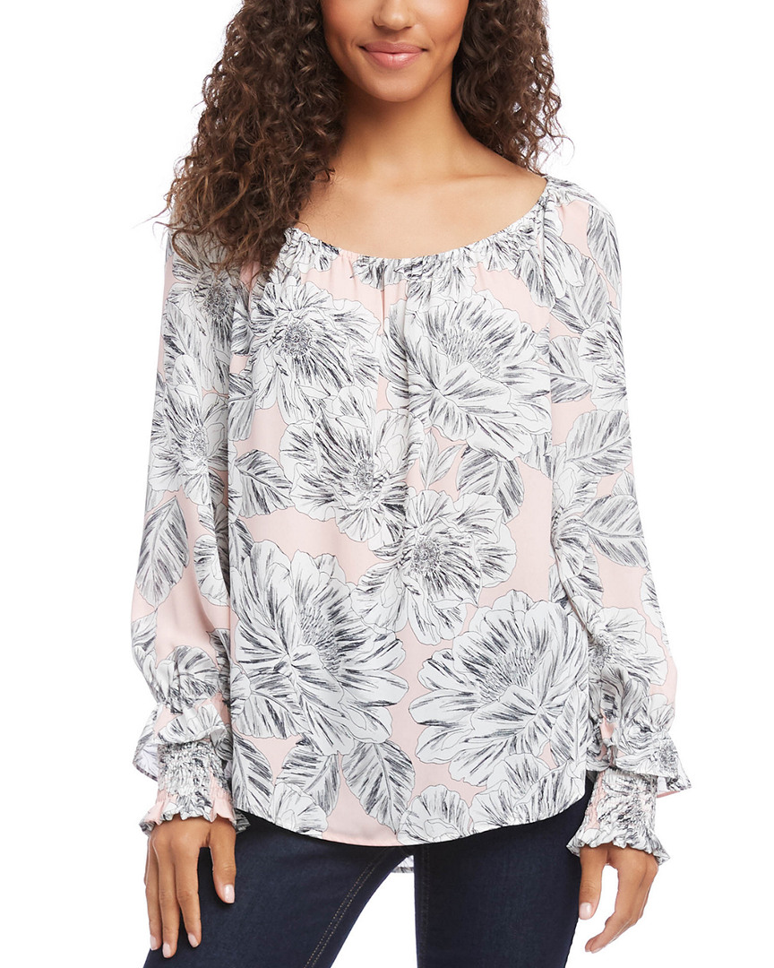 Image of Karen Kane Smocked Sleeve Top