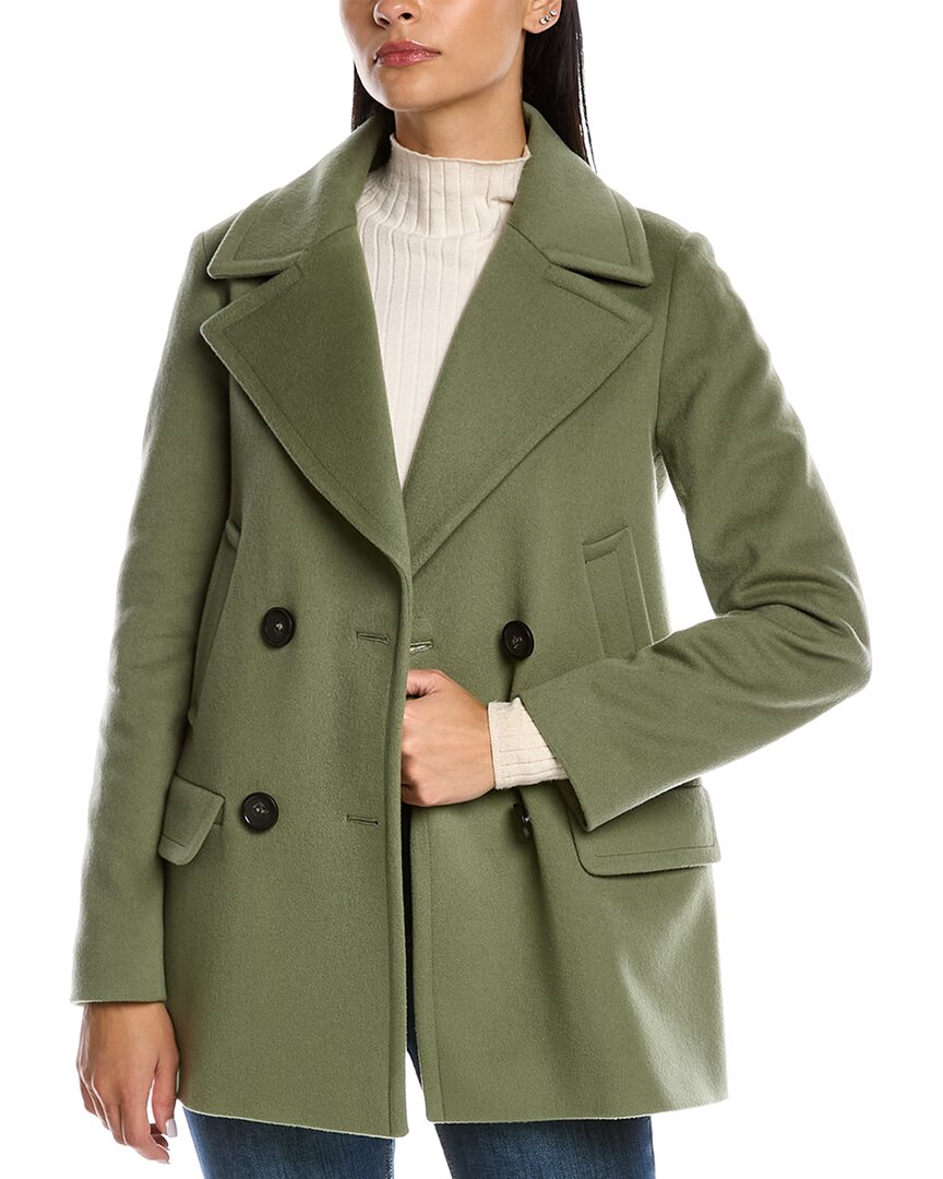 Cinzia Rocca Icons Wool & Cashmere-blend Coat In Green | ModeSens