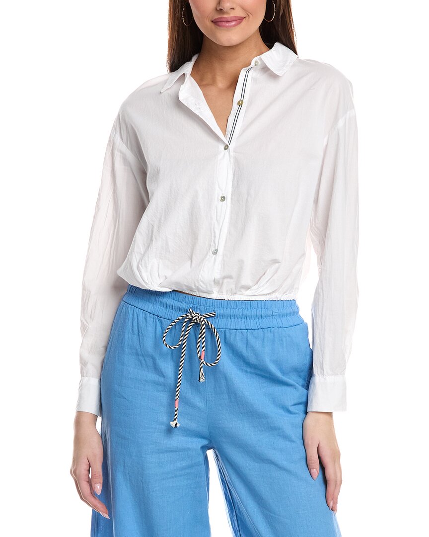 SUNDRY SUNDRY CINCHED WAIST BUTTON-DOWN SHIRT 