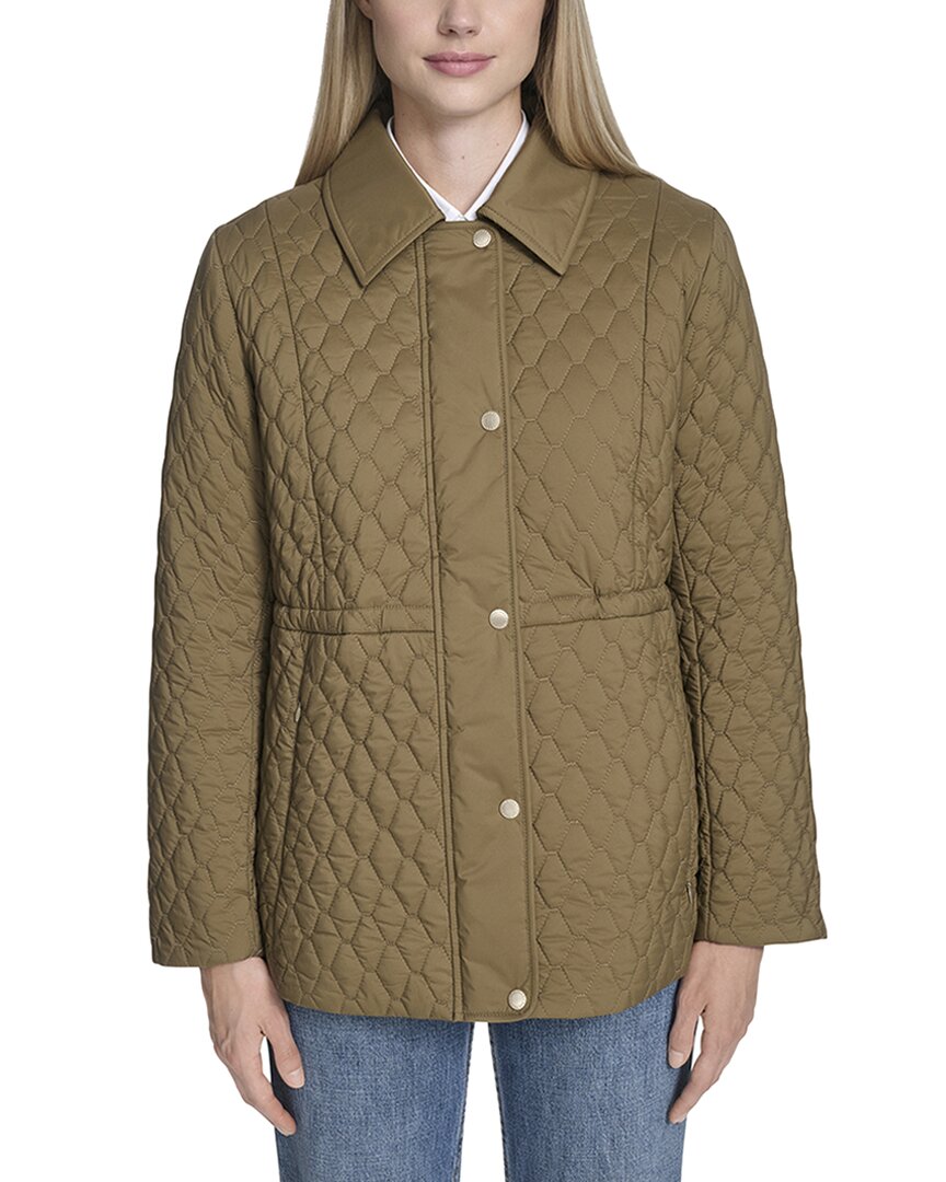 Cole Haan Quilted Jacket In Green