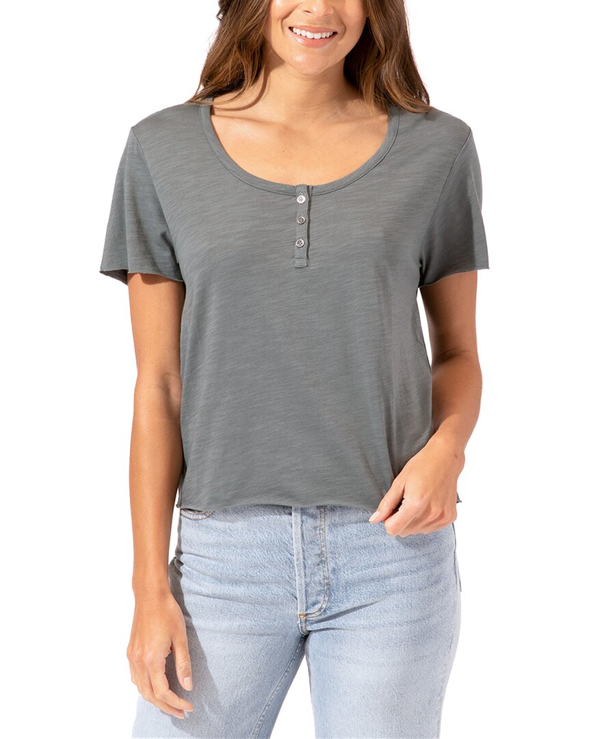 Shop Threads 4 Thought Whitlea Raw Edge Slim Baby Henley