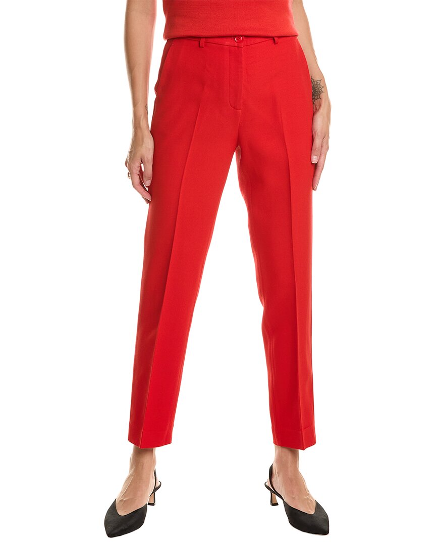 Michael Kors Collection Crepe Sable Samantha Pant In Red