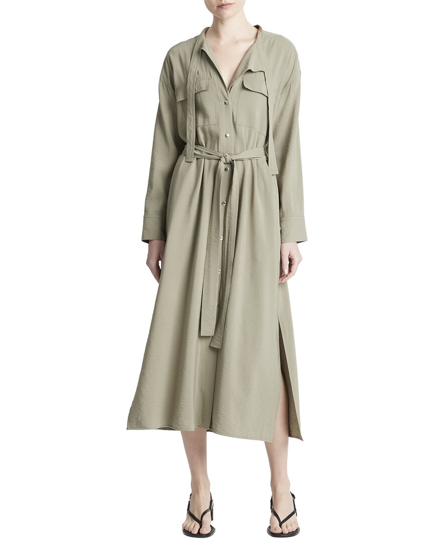 Vince Long Sleeve Utility Shirtdress