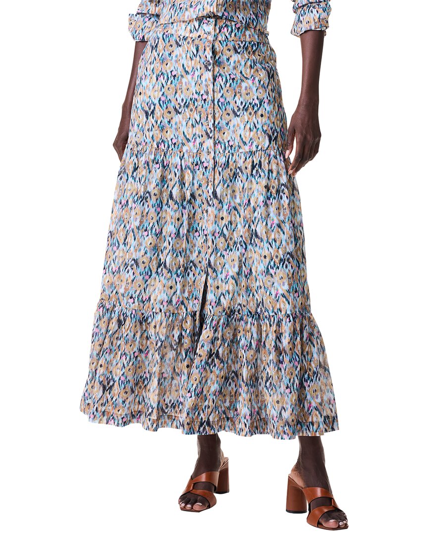 Nic + Zoe Nic+zoe Up Beat Ikat Crinkled Maxi Skirt