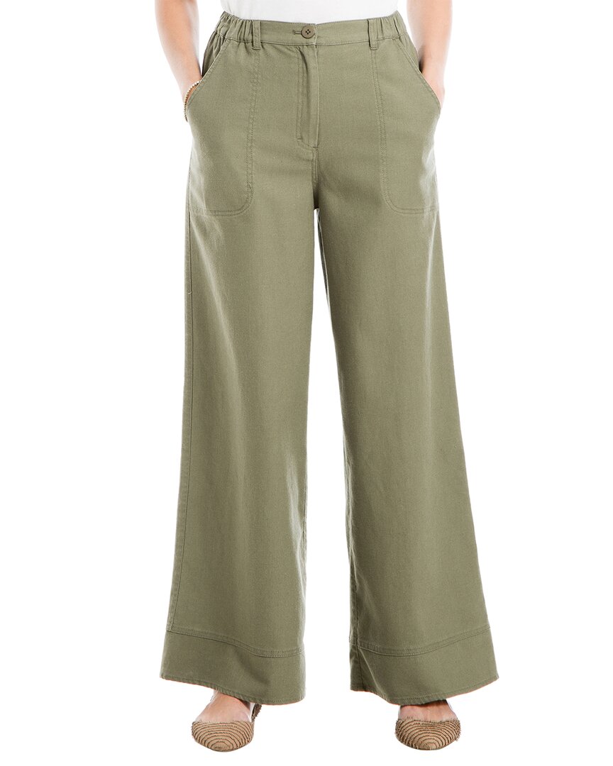 Max Studio Zip Front Linen-blend Pant