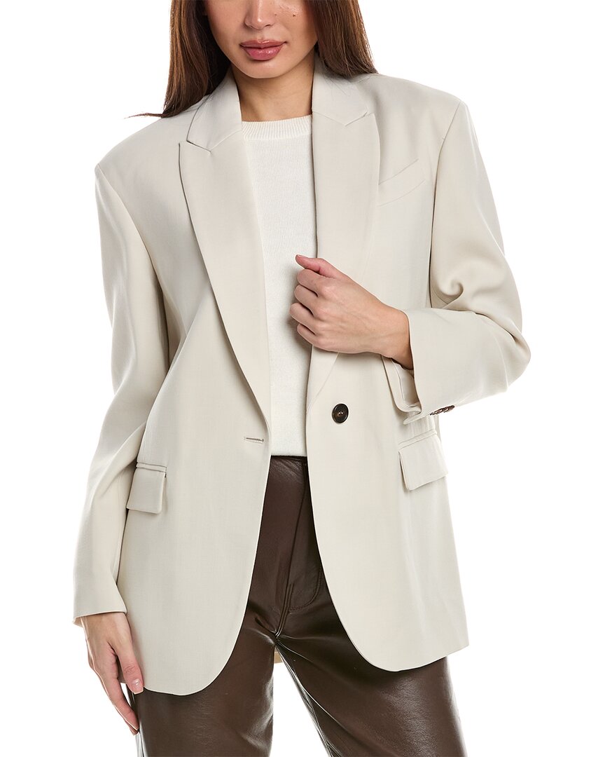 Brunello Cucinelli Viscose And Linen Single-breasted Blazer