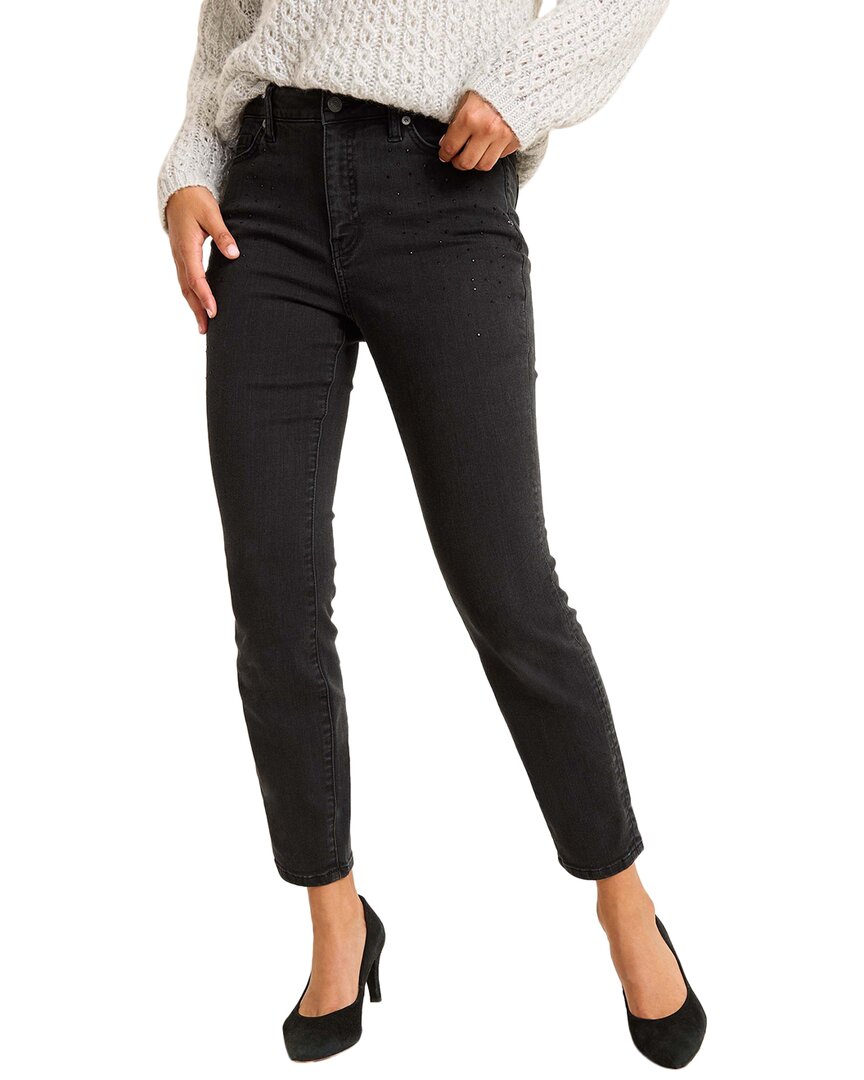 Tommy Bahama Black Sparkle High-rise Ankle Skinny Jean In Black