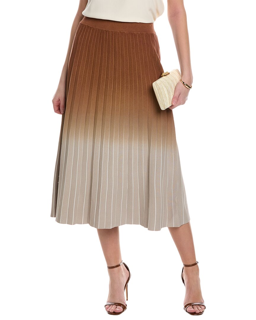 Yal New York Pleated Skirt In Brown