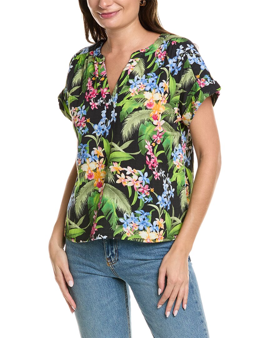 Tommy Bahama Breezy Blooms Shirt In Black